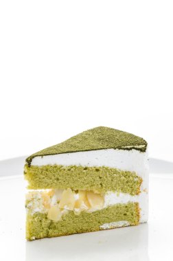 pasta izole matcha beyaz arka plan