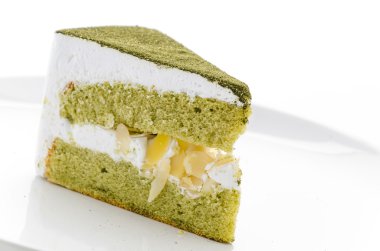 pasta izole matcha beyaz arka plan