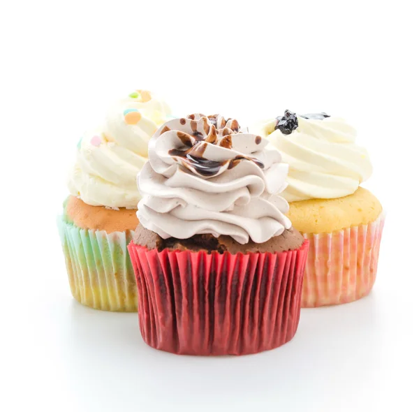 Cupcake isolati su sfondo bianco — Foto Stock