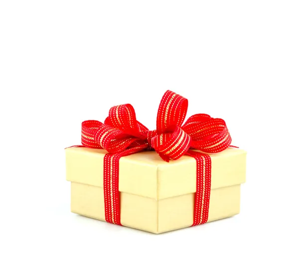 Caja de regalo aislado fondo blanco — Foto de Stock