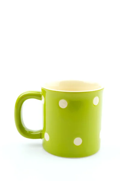 Taza verde aislado fondo blanco —  Fotos de Stock