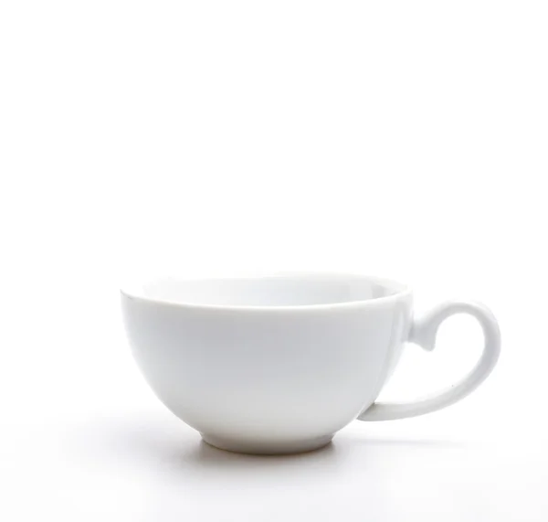 Bílé kávy šálek izolované bílé pozadí — Stock fotografie