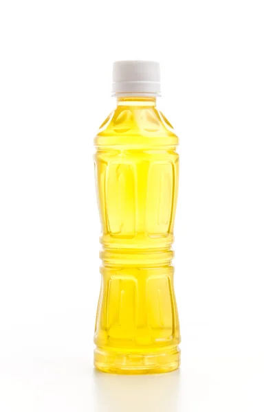Olie fles geïsoleerd witte achtergrond — Stockfoto