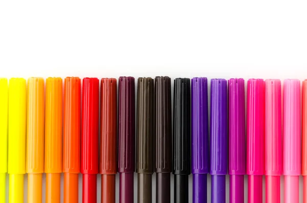 Beyaz arka plan üzerinde izole renkli kalem — Stok fotoğraf