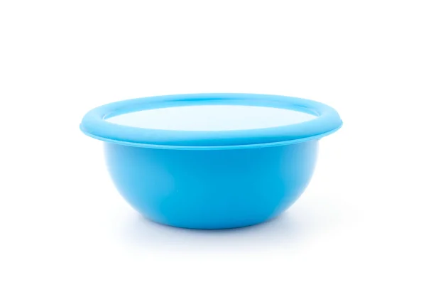 Plastic bowls isolated white background — Stock Photo, Image