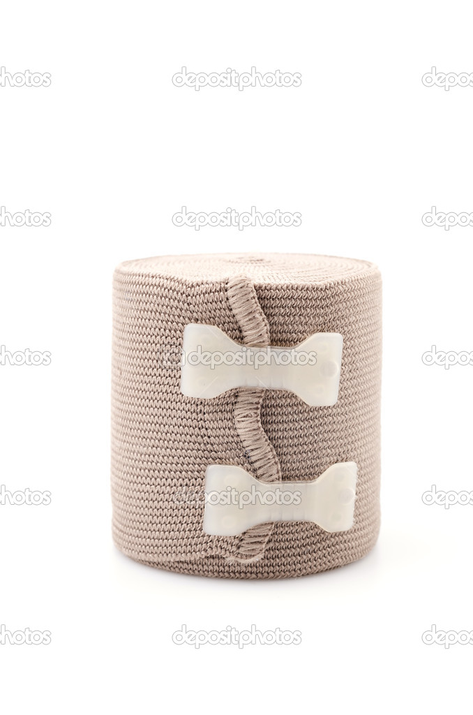 Elastic bandage isolated white background