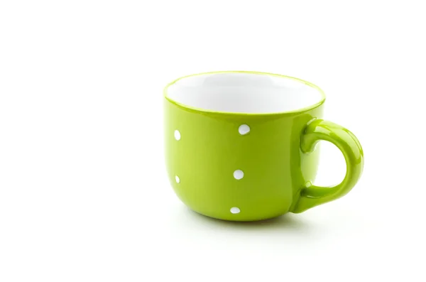Green mug isolated — Stock Photo, Image