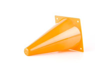 trafik konileri izole beyaz arka plan