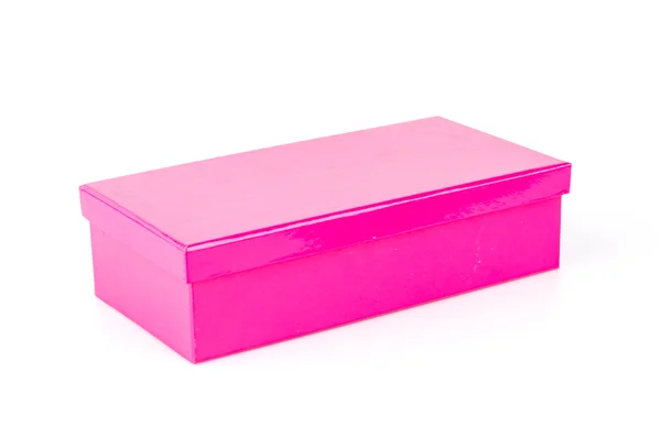 Pink box isolated white background — Stock Photo, Image