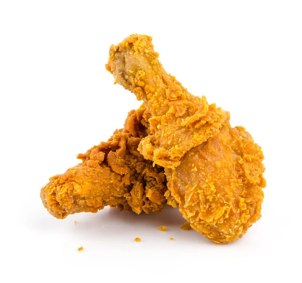 Pollo fritto isolato sfondo bianco — Foto Stock