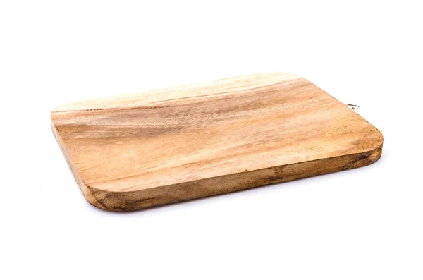 Tabla de cortar madera aislado fondo blanco —  Fotos de Stock