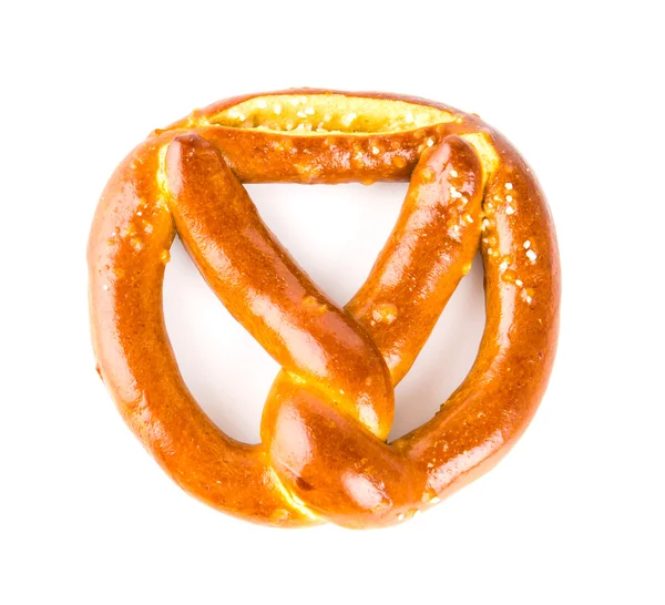 Pretzel isolado fundo branco — Fotografia de Stock