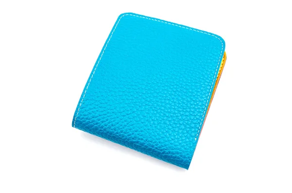 Leather wallet isolated white background — Stock Photo, Image