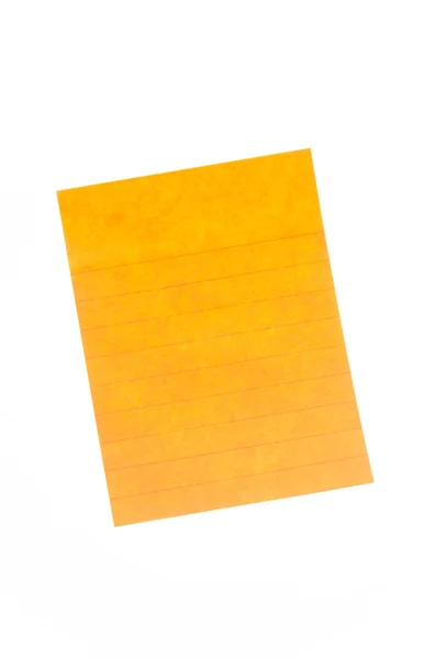 Nota de papel isolada sobre fundo branco — Fotografia de Stock