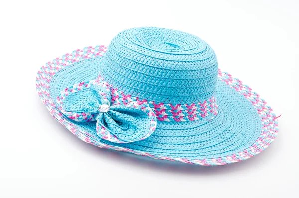 Sombrero de playa aislado fondo blanco —  Fotos de Stock