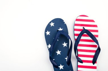flip flop'lar izole beyaz arka plan