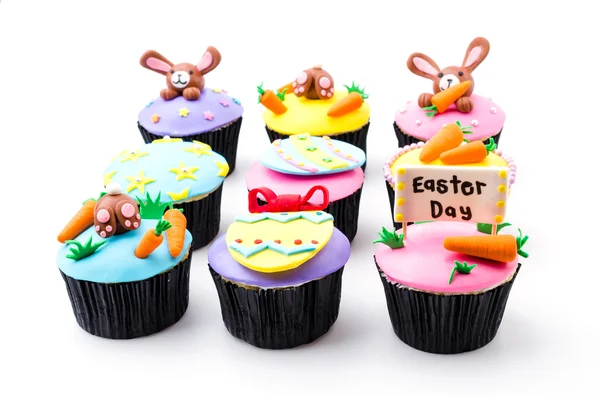 Pasqua cupcakes isolato sfondo bianco — Foto Stock