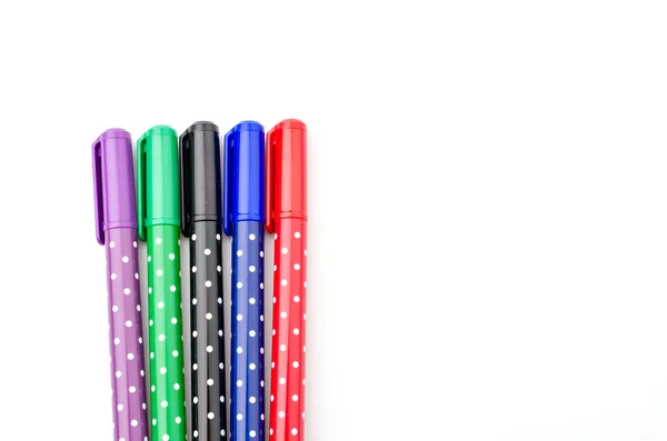 Cor caneta isolado fundo branco — Fotografia de Stock
