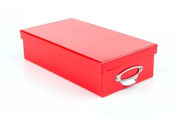 Red box isolated white background — Stock Photo, Image