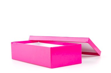 pembe kutu izole beyaz arka plan