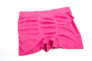 Pembe iç çamaşırı izole beyaz arka plan