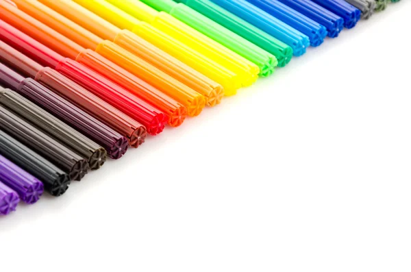 Penna a colori isolata su sfondo bianco — Foto Stock