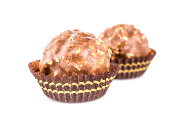 Chocolade bal geïsoleerd witte achtergrond — Stockfoto