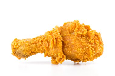 Kızarmış tavuk izole edilmiş beyaz arkaplan