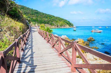 Koh Larne beach Adası'nda pattaya Tayland