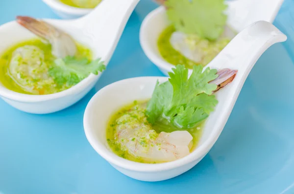 Camarones en salsa de pescado —  Fotos de Stock