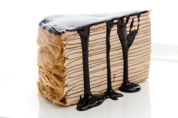 Pastel de chocolate Crepe —  Fotos de Stock