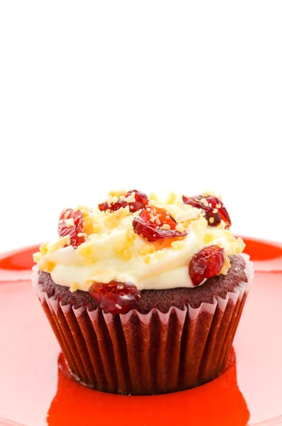 Bolo de veludo vermelho — Fotografia de Stock