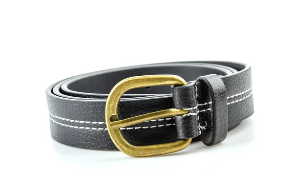 Black leather belt — Stock Photo, Image