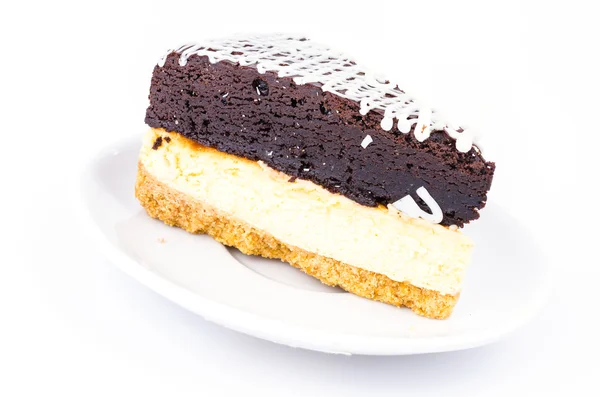 Brownie cheese cake — Stock Photo, Image