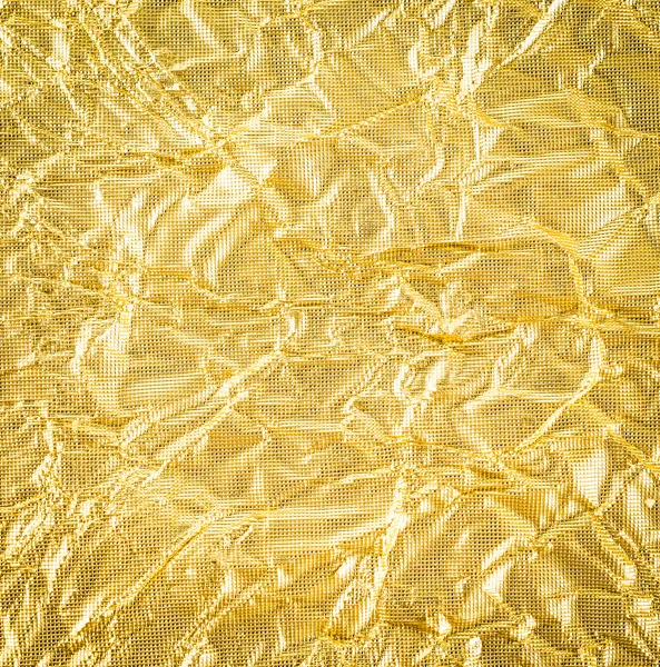 Gold paper crumpled texture background — Stock Photo, Image