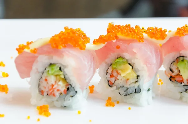 Sushi op plaat — Stockfoto