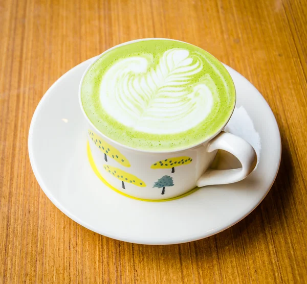 Chá verde latte — Fotografia de Stock