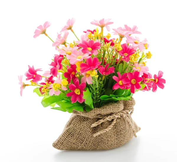 Boeket bloemen geïsoleerd op wit — Stockfoto