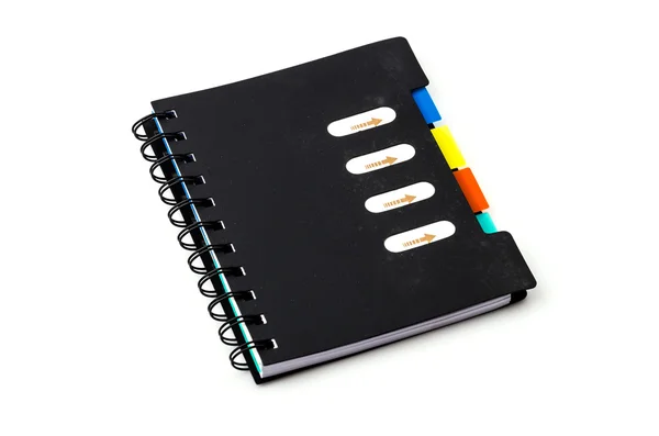 Black notebook isolated Stock Picture