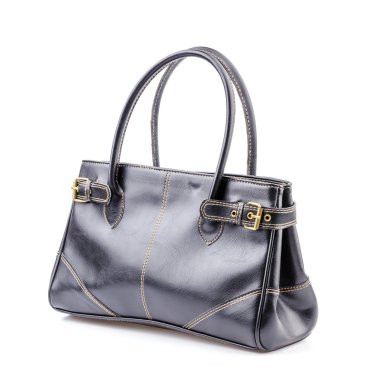 kadın deri çanta izole beyaz arka plan