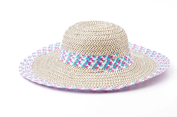 Chapeau de plage isolé fond blanc — Photo