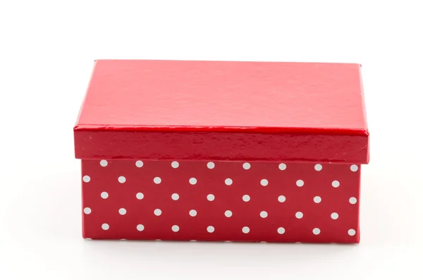 Красный ящик изолированный белый фон — стоковое фото