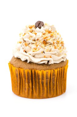 kahve kek izole beyaz arka plan