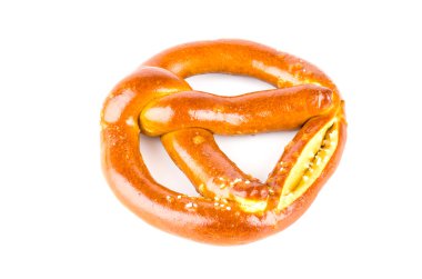 izole simit beyaz arka plan