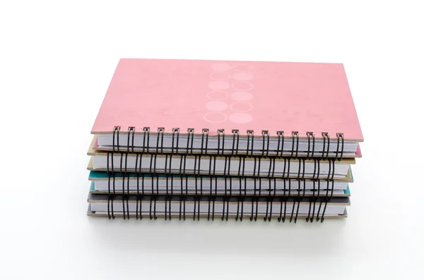 Notebook geïsoleerd op wit — Stockfoto