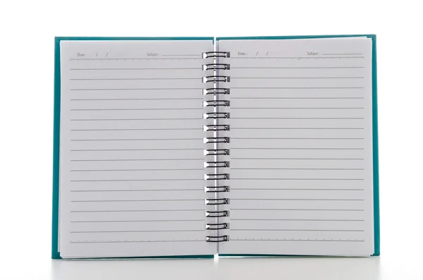 Notebook isolated on white — Stock Photo, Image