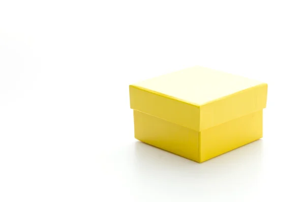 Yellow gift box — Stock Photo, Image