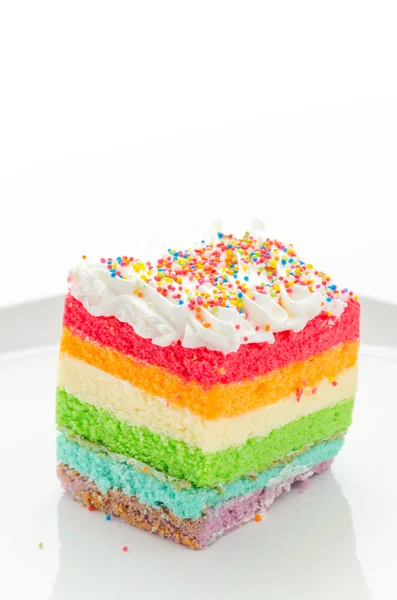 Bolo de arco-íris — Fotografia de Stock