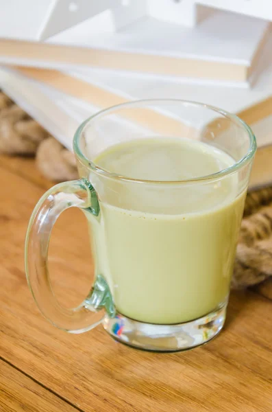 Chá verde latte — Fotografia de Stock