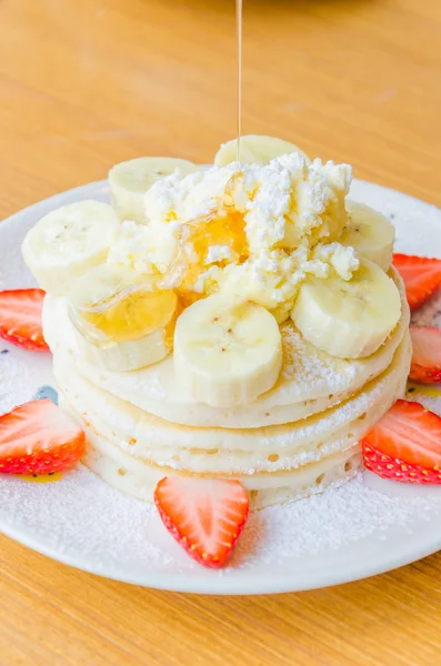 Pancake banana alla fragola — Foto Stock